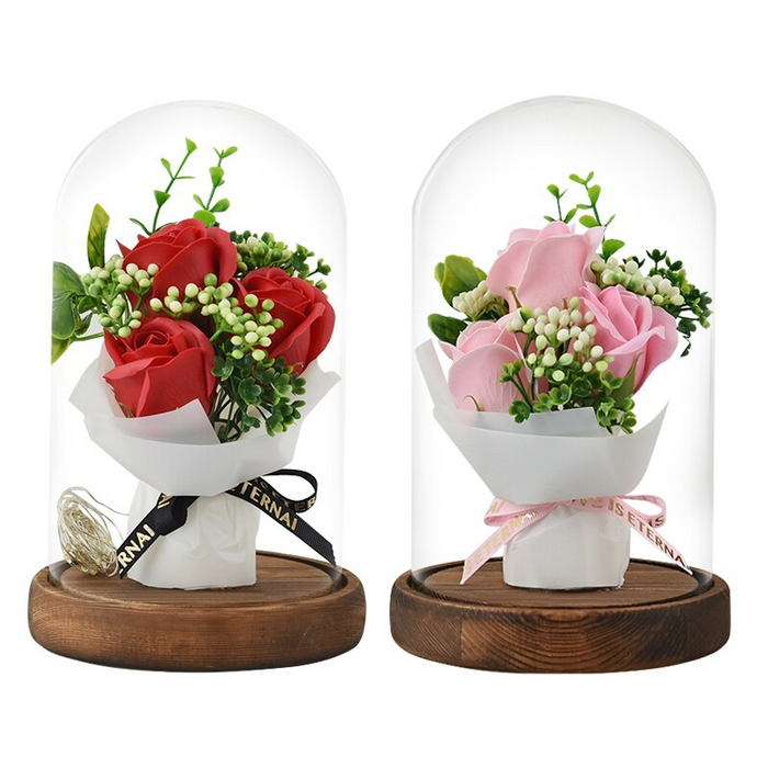 Mini Rose Flower Bouquet Dome