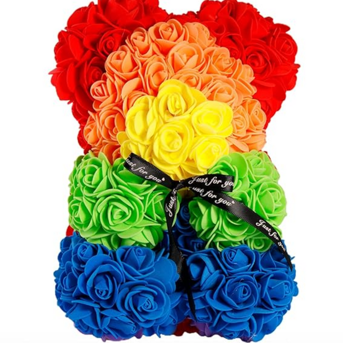 Faux Rose Bear – A Stylish Lasting Decorative Keepsake