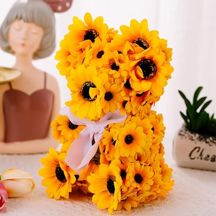 Sunflower Teddy Bear Doll – A Handmade Floral Gift Set