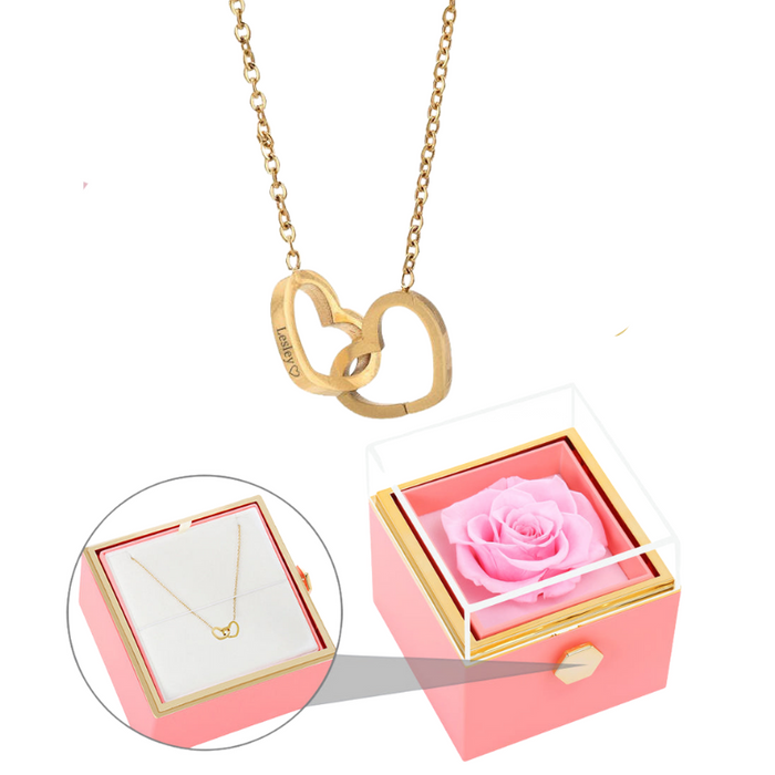 Custom Necklace Rose Box – Personalized Eternal Gift Set