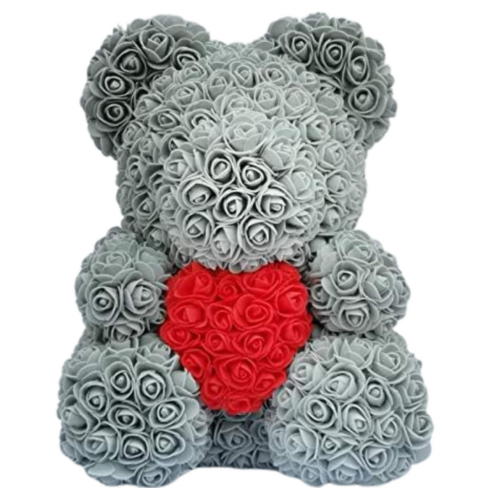 Rose Bear Gift - 16 Inches Handmade Box And LED Lights