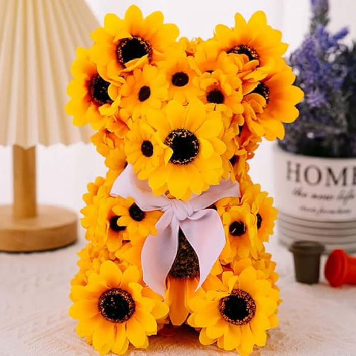 Sunflower Teddy Bear Doll – A Handmade Floral Gift Set