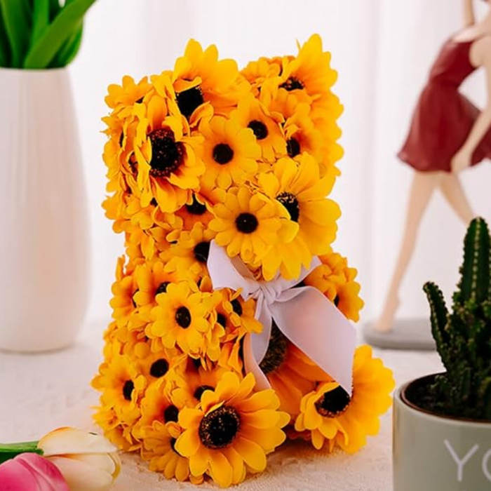 Sunflower Teddy Bear Doll – A Handmade Floral Gift Set