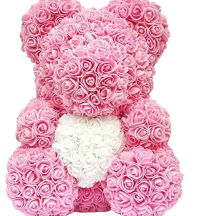 Rose Bear Gift - 16 Inches Handmade Box And LED Lights