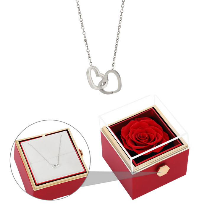 Custom Necklace with Rose Box