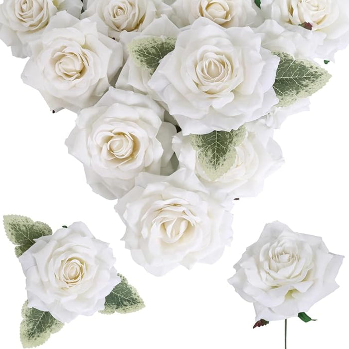 Handcrafted Faux Roses With Leaf Accents Floral Projects