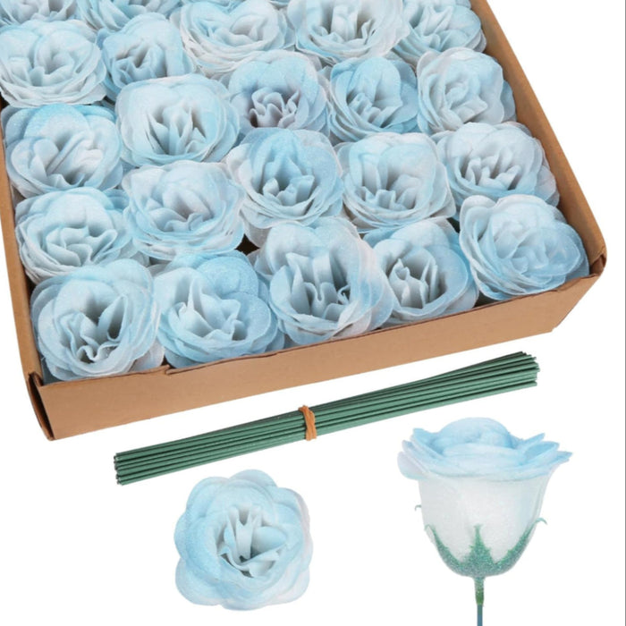 Artificial Glitter Rose Bouquet For Home Decoration