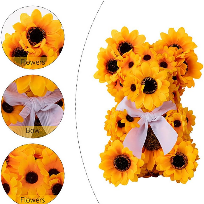 Sunflower Teddy Bear Doll – A Handmade Floral Gift Set