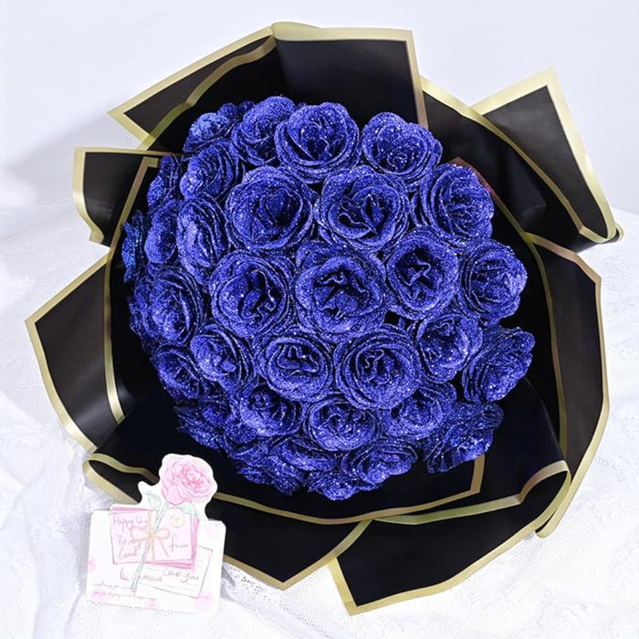 Handcrafted Artificial Floral Bouquet With Decorative Wrapping