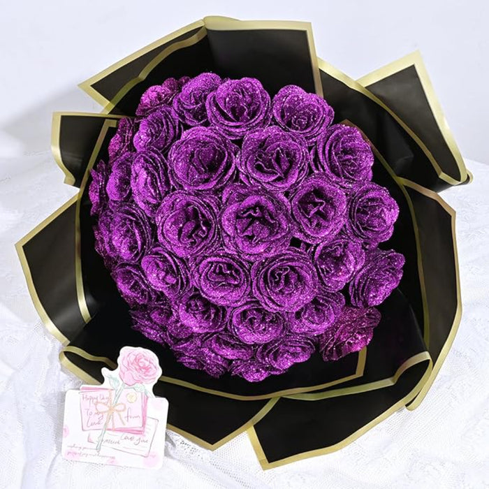 Handcrafted Artificial Floral Bouquet With Decorative Wrapping