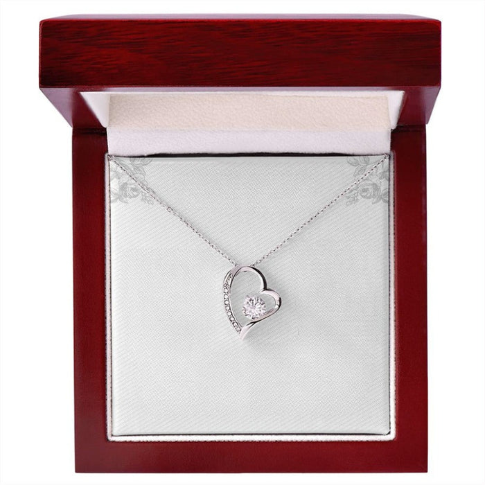 Cubic Zirconia Pendant Necklace With Gift Box
