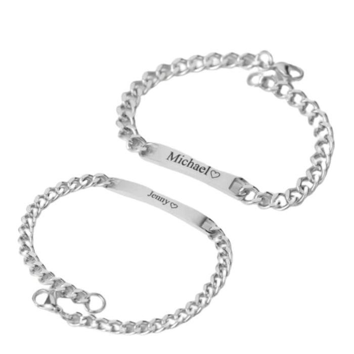 Message Engraved Style Design Bracelet