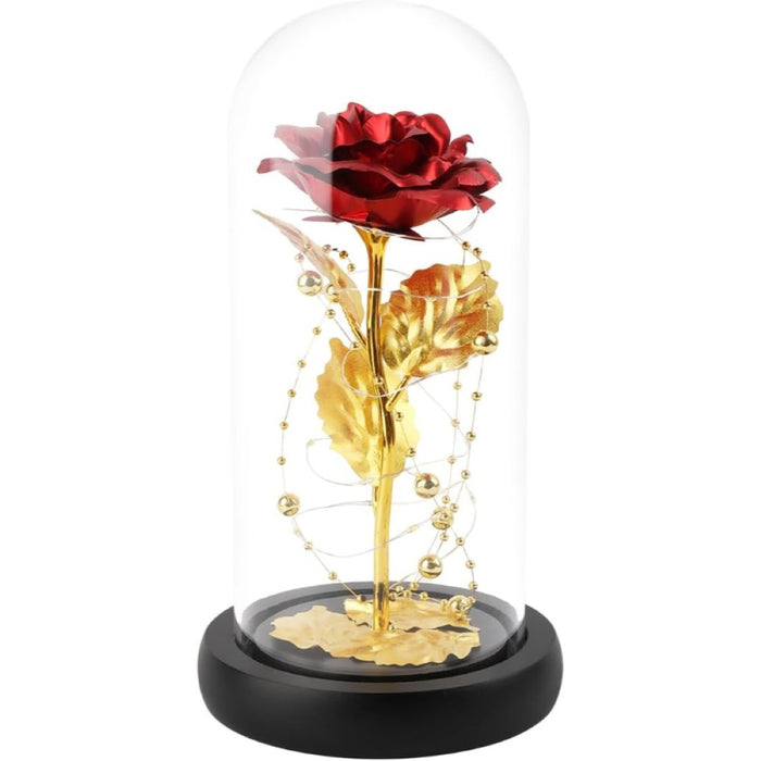 LED Glass Dome Preserved Rose