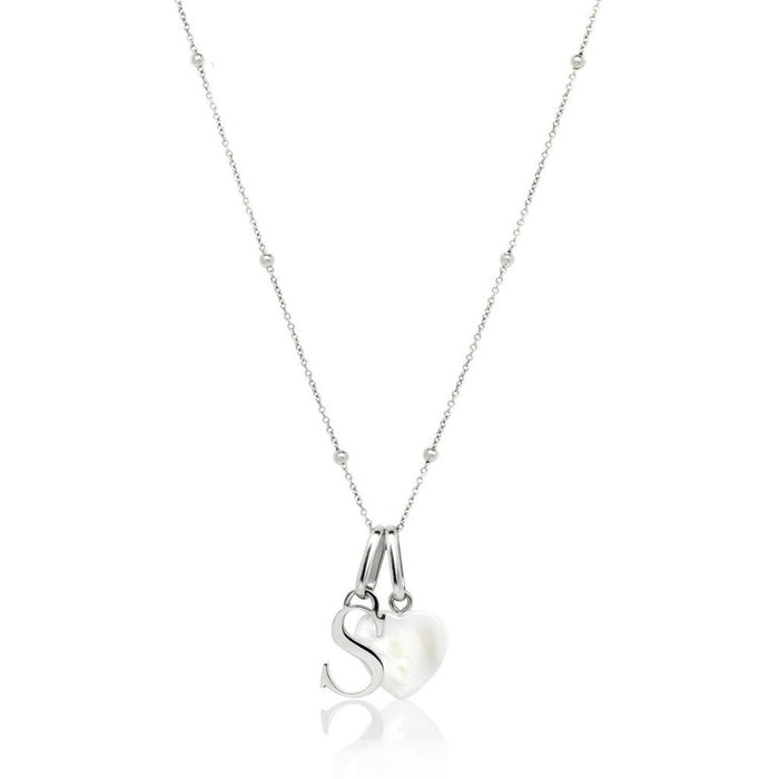 Personalized Stainless Steel Initial Letter Necklace With Birthstone