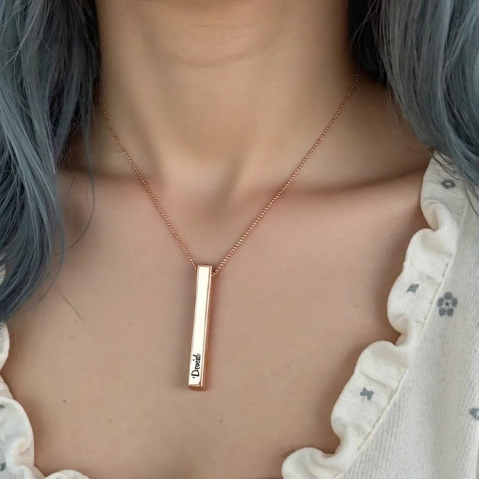 Custom Gold Bar Necklace For Mothers Day