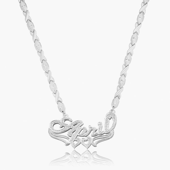 Elegant Double Plated Script Name Necklace