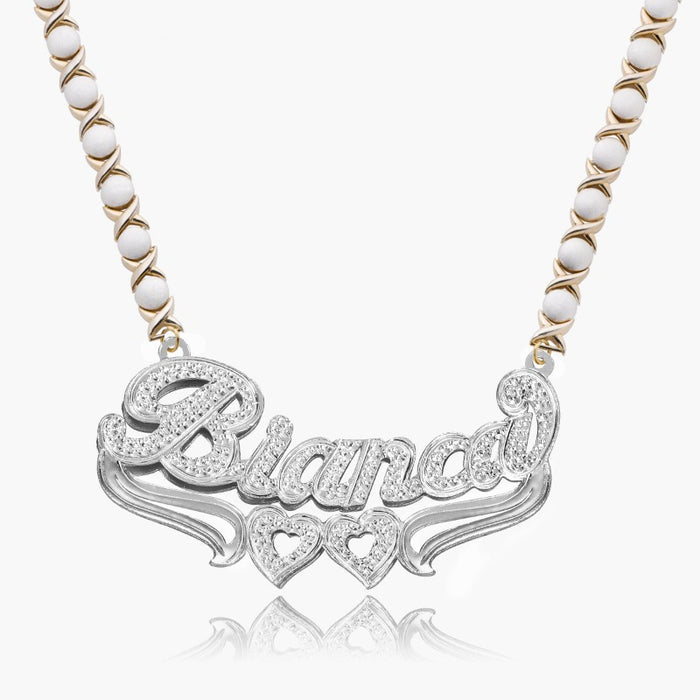 Elegant Double Plated Script Name Necklace