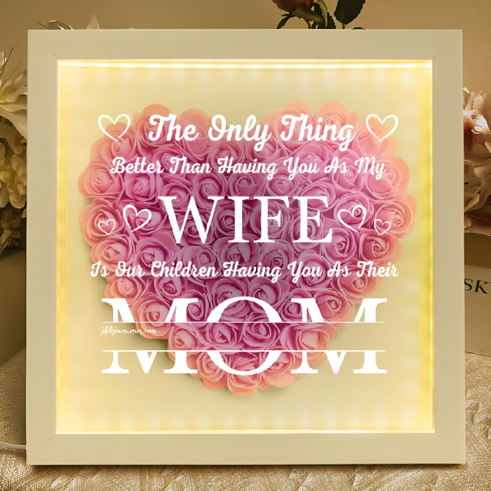 Personalized Flower Shadow Box For Mothers Day