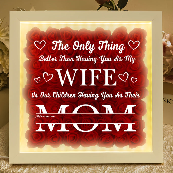 Personalized Flower Shadow Box For Mothers Day