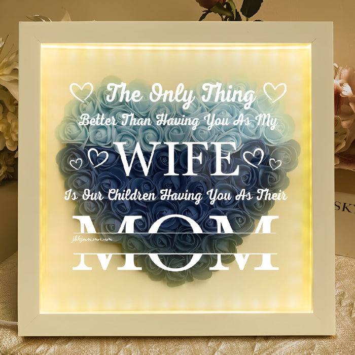 Personalized Flower Shadow Box For Mothers Day