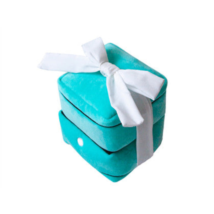 Plush Velvet Ring Box With Zipper Closure