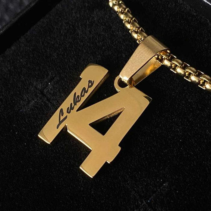Personalized Number Pendant Athletic Jewelry