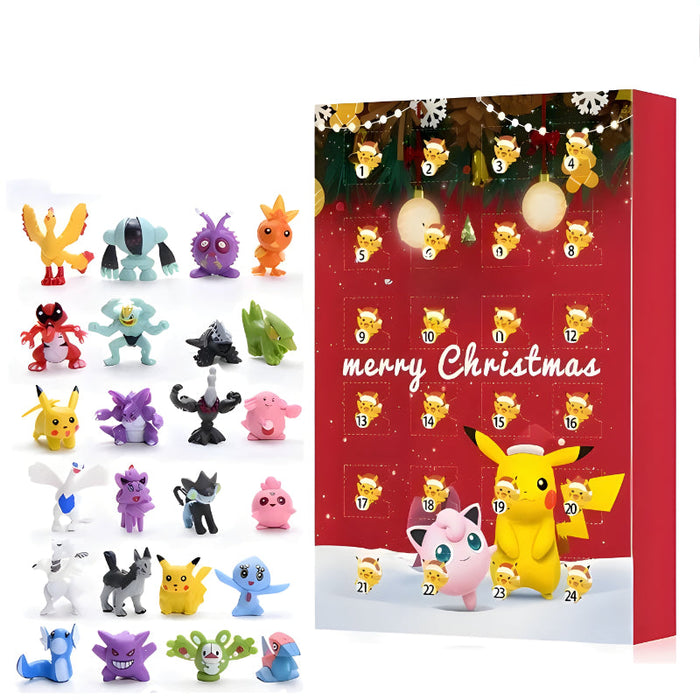 Pokemon Mini Figurines Set- 24 Days of Collectible Surprises