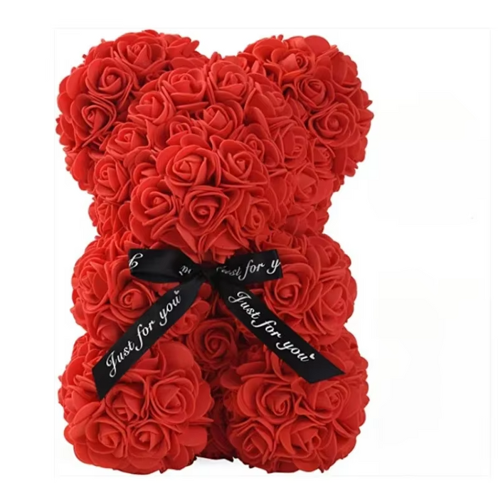 Artificial Rose Teddy Bear For Mothers Day Celebration