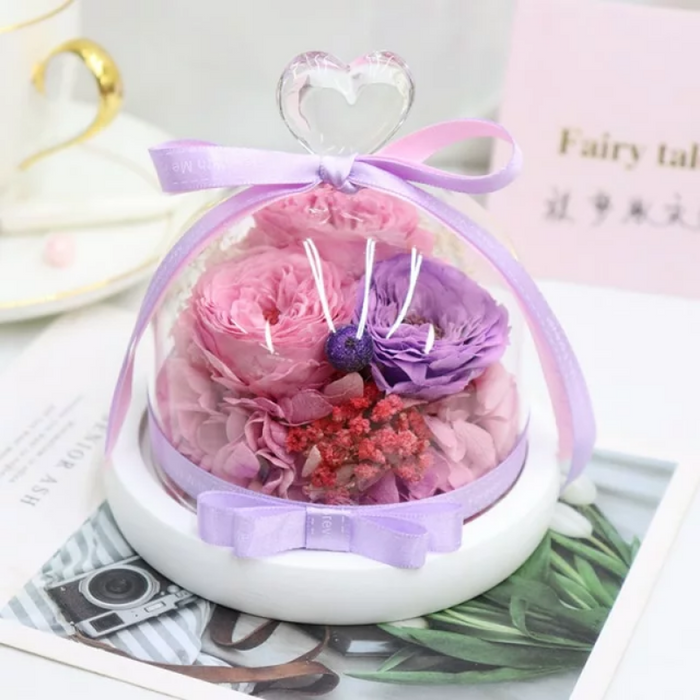 Mini Preserved Rose Bouquet Dome