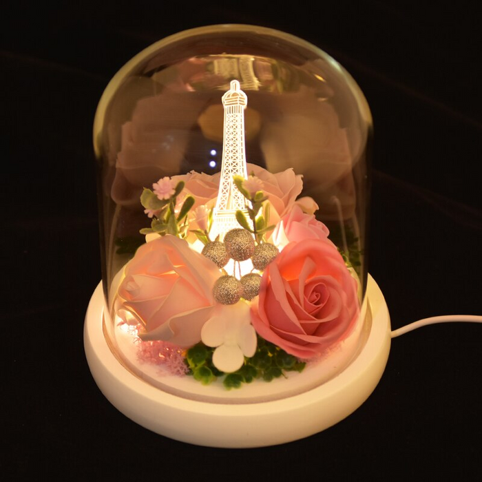 Aromatherapy LED Soap Rose Dome