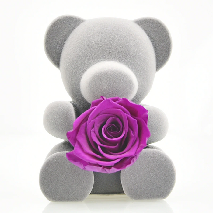 Mini Teddy Bear With Rose