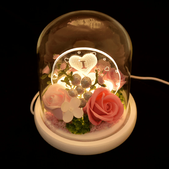 Aromatherapy LED Soap Rose Dome