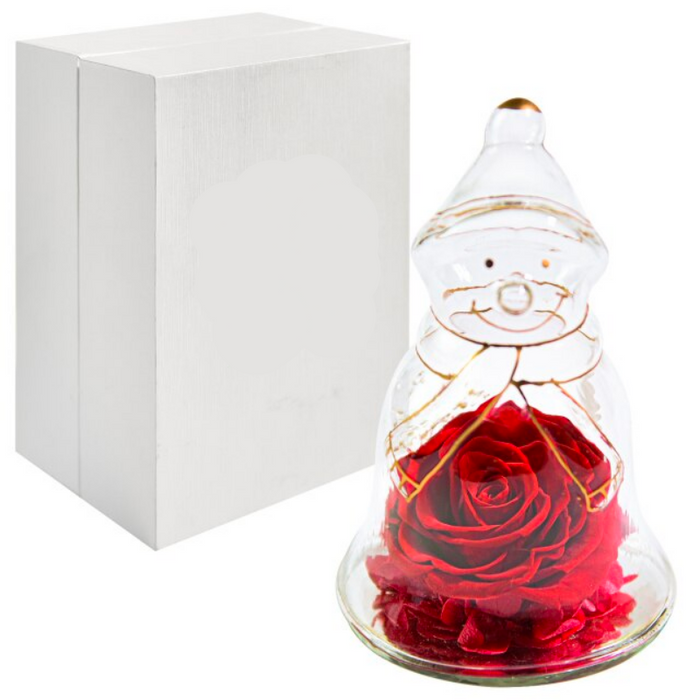 Preserved Rose in Snowman